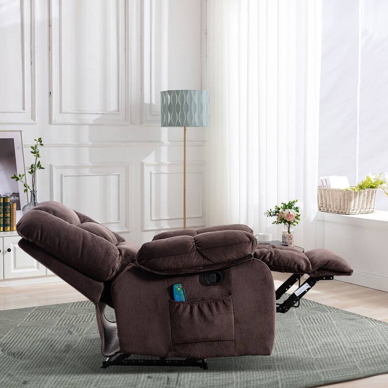 Massage and Manual Recliner Chair with Convenient pocket