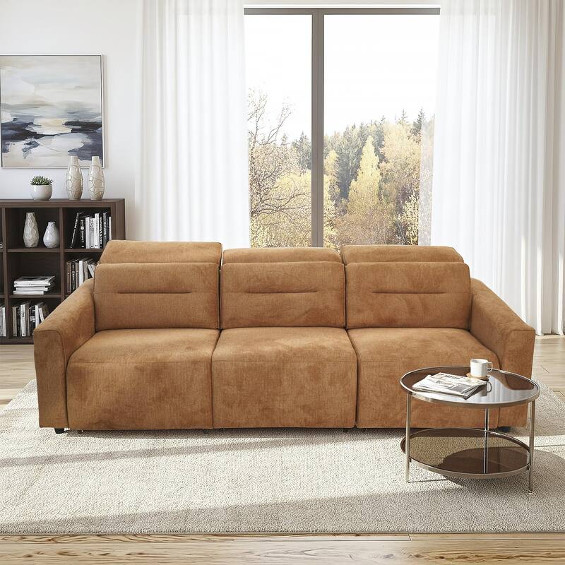 Douglas Power Slider Sofa with Adjustable Headrests and Built-In USB Charging Ports