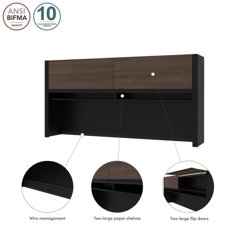 Bestar Connexion 71W Hutch for Narrow Desk Shell by Bestar