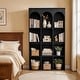 preview thumbnail 10 of 21, 70.9" Tall Arched Bookcase for Living Room, 5-Tier Freestanding Wooden Bookshelf, Mid-Century Modern Library Book Shelving Unit