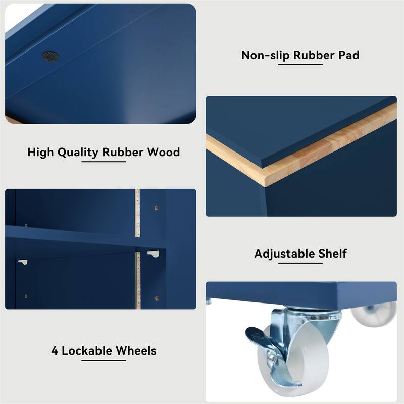 Rolling Kitchen Island With Extended Table