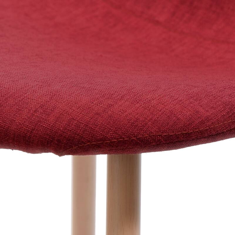 Fabric Dining Chair Set of 2 Round Back Accent Chairs Arc Lounge Chair