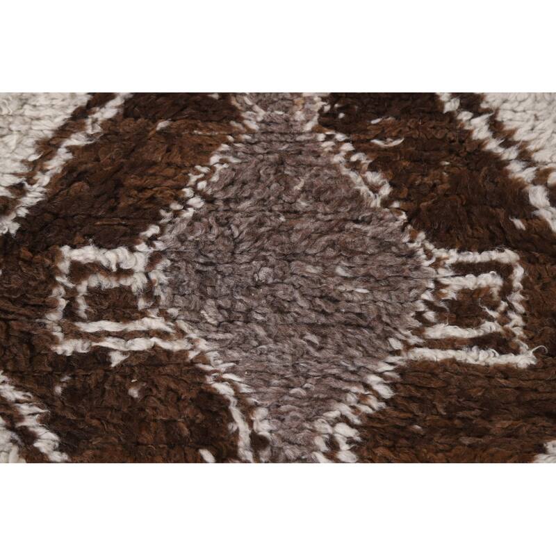Natural Dye Beige Anatolian Turkish Runner Rug Handmade Wool Carpet - 3'6"x 10'11"