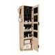 preview thumbnail 10 of 16, Anmytek 360 Rotating Jewelry Cabinet, Full Length Mirror Standing Storage Cabinet with Coat Rack and Open Shelves, Walnut