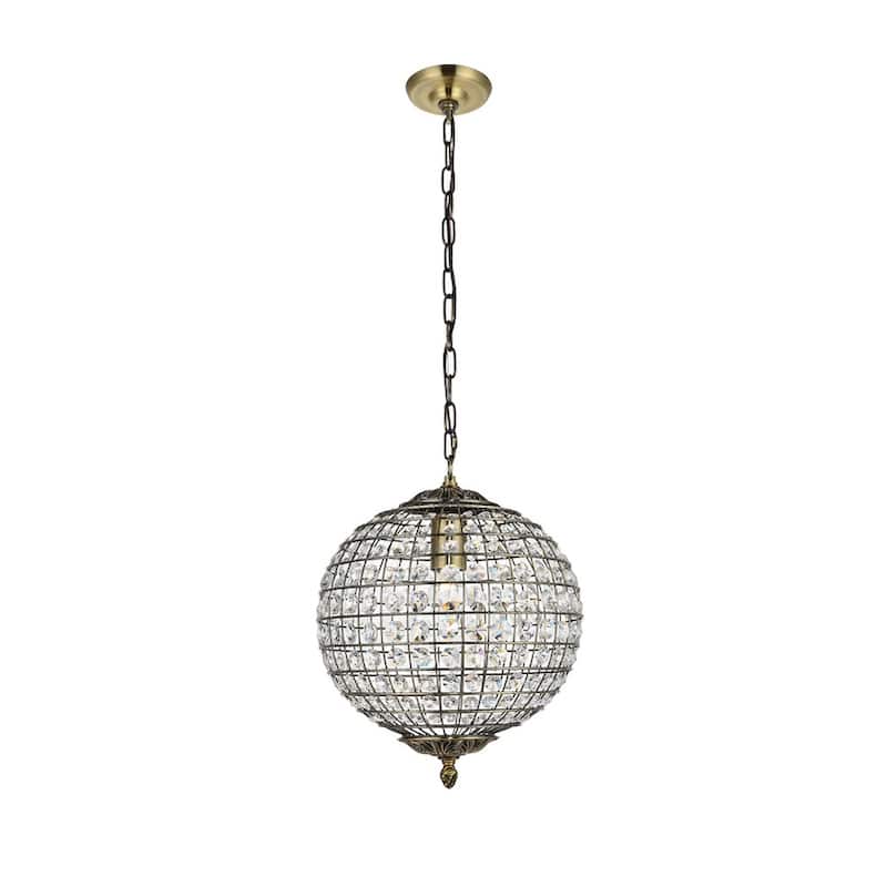 Ivy Court 1-Light 12 Inch Antique Bronze Pendant - antique bronze and clear