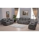 preview thumbnail 12 of 23, Betsy Furniture 3 Piece Bonded Leather Reclining Living Room Set, Sofa, Loveseat and Glider Chair