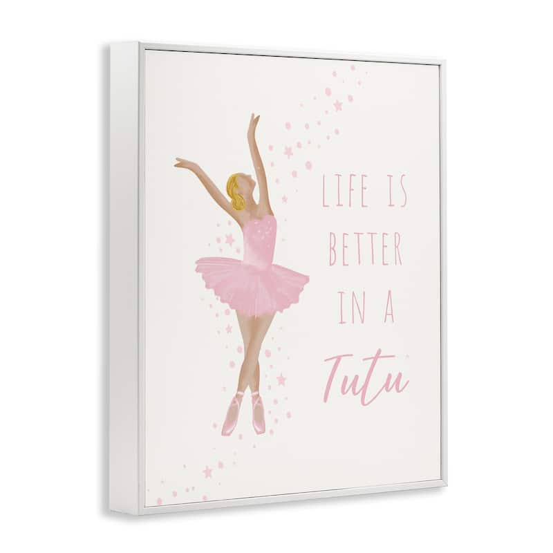 Stupell Life Is Better In Tutu Framed Giclee Art Design By Chen Alyesh