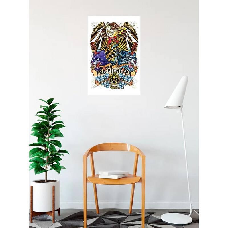 WC026 Atlanta GA at Night Traviling Lights by Wayne Collamore Art Poster - Print On Demand - 12 x 18 Inch
