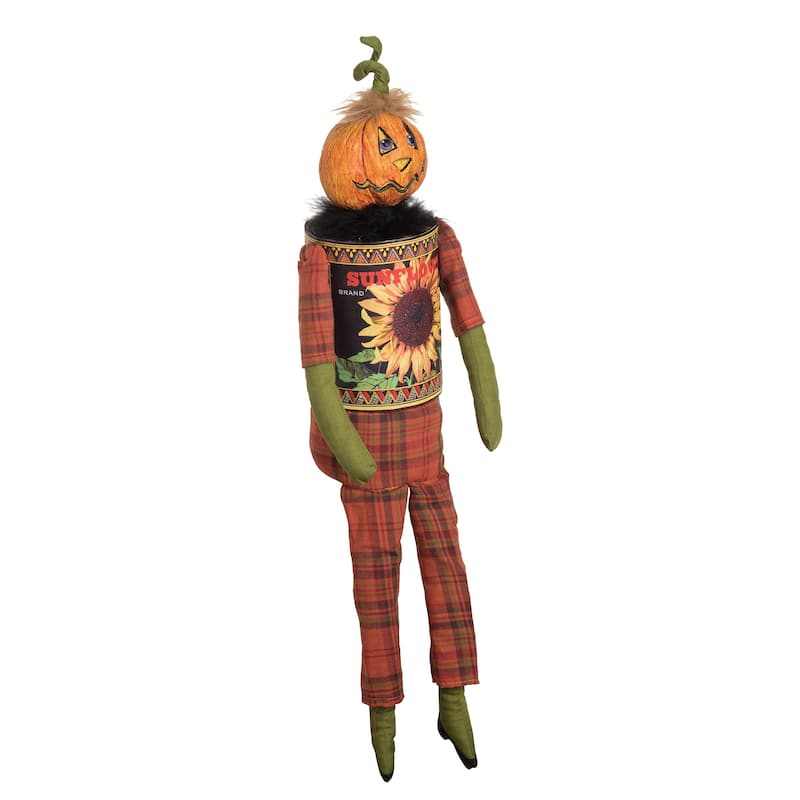 Pepin Sunflower Can Halloween Fall Harvest Art Doll Decor Decoration