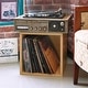 preview thumbnail 1 of 11, Way Basics Vintage Vinyl Storage Blox Cube Turntable Stand Organizer Shelf - Fits 65-70 LP Records