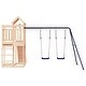 preview thumbnail 4 of 14, vidaXL Swing Set Outdoor Backyard Wooden Playground Equipment for Kids Age 3-8