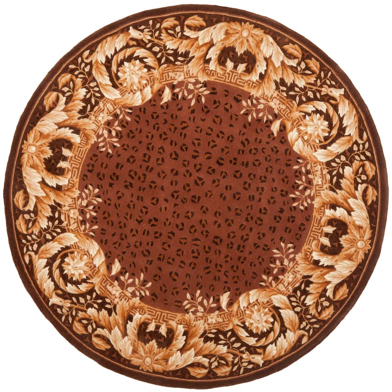 SAFAVIEH Handmade Sikira Scrolls Red New Zealand Wool Rug