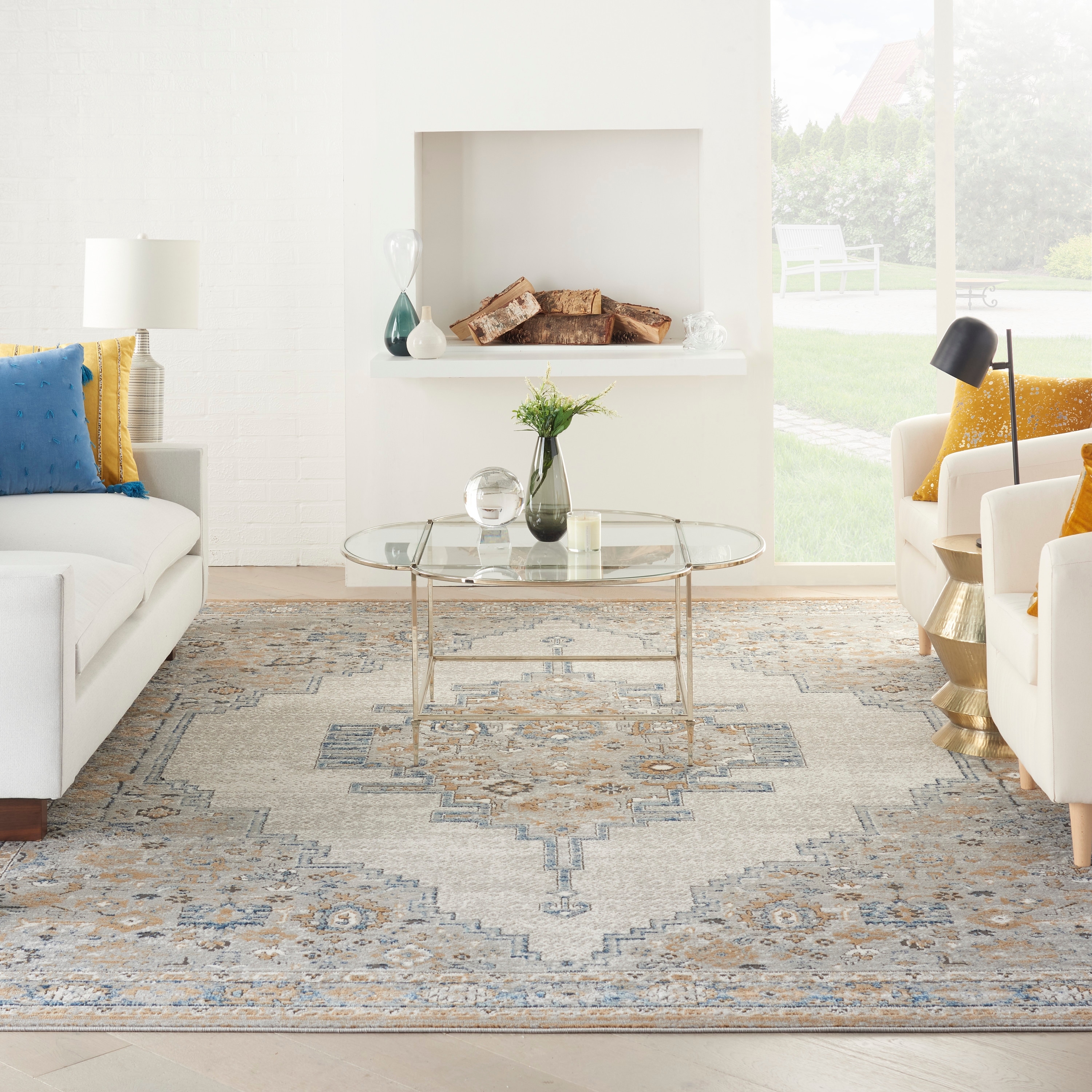 Nourison Concerto Traditional Persian Center Medallion Area Rug