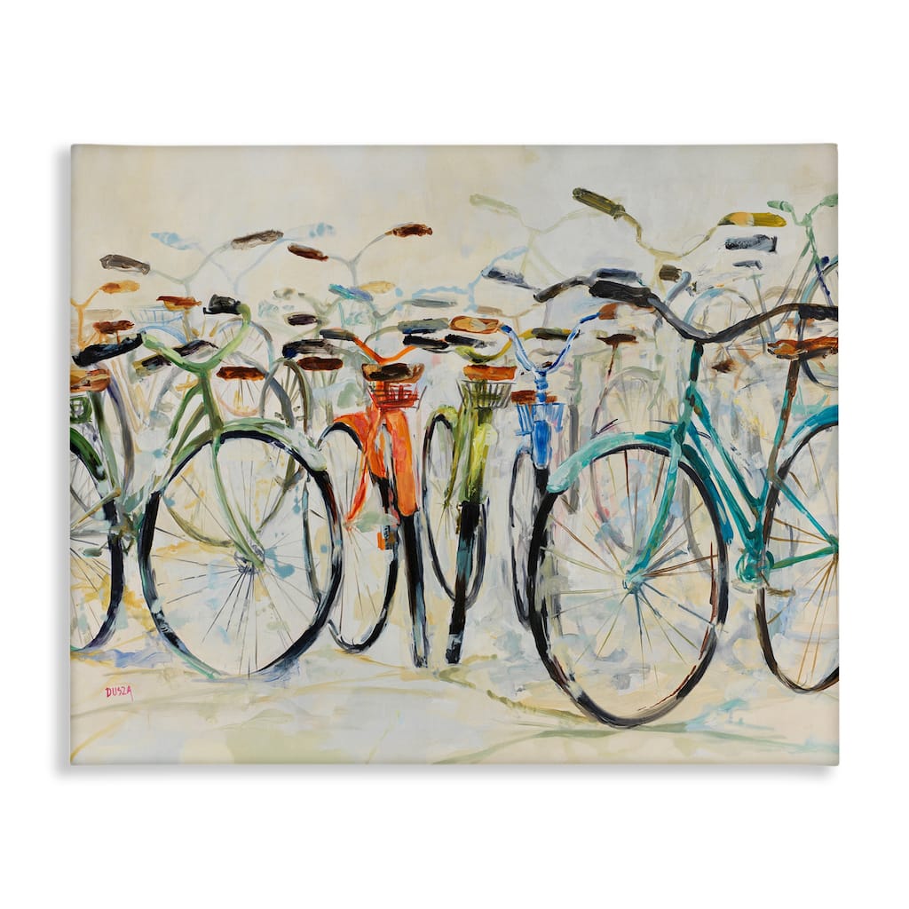 Stupell Abstract Expressive Bicycles Canvas Wall Art Design By Dusza