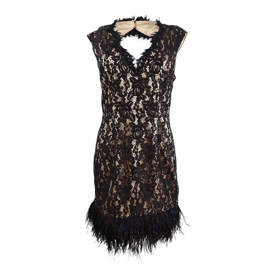 vince camuto feather dress