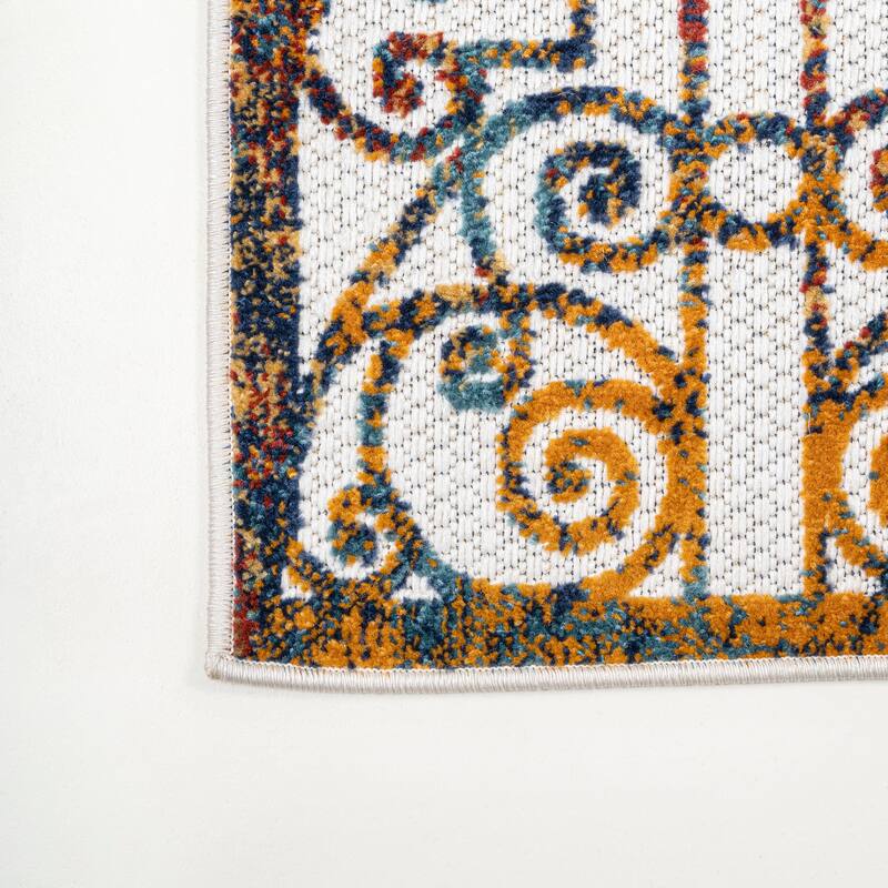 JONATHAN Y Tropics Ornate Trellis Indoor/Outdoor Area Rug