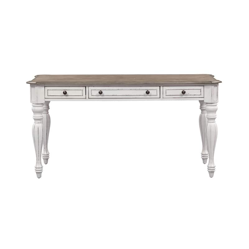 Magnolia Manor Antique White Weathered Bark Writing Desk