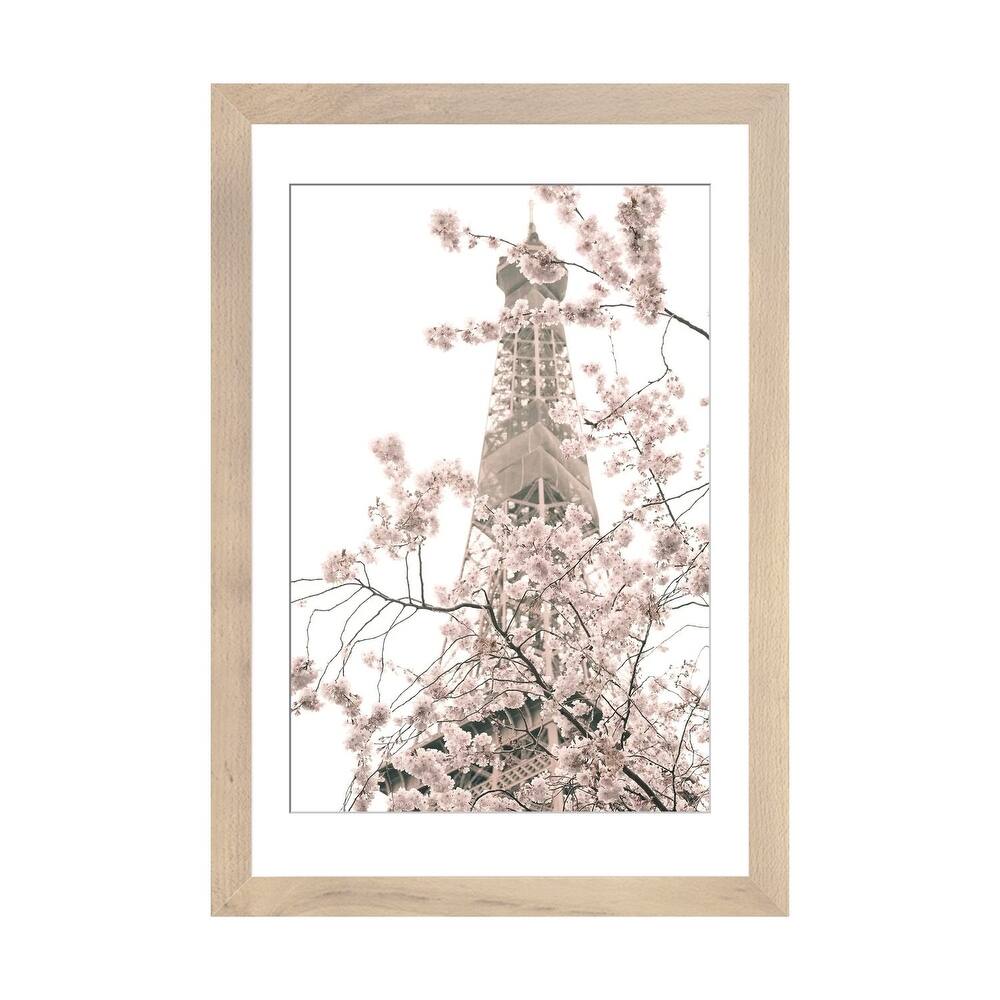 iCanvas "Eiffel Tower And Cherry Blossoms" by Caroline Mint PFA
