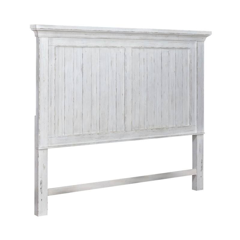 River Place Riverstone White Tobacco Mansion Headboard, King or Queen