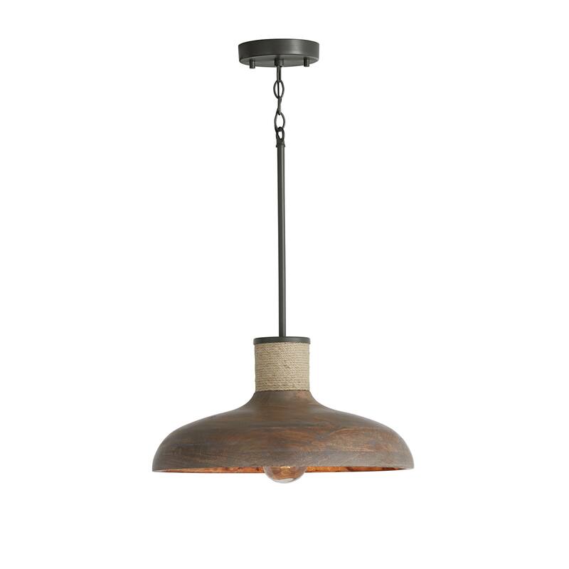Jacob 1-light Grey Wash/ Iron Silk Hanging Pendant - Grey Wash/ Iron Silk