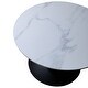 preview thumbnail 25 of 27, Verve Series 27" Round Coffee Table with Sintered Stone Tabletop and Black Steel Base for Living Room, Bedroom, or Apartment