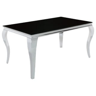 Carone Rectangular Glass Top Dining Table