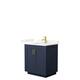 Option Dark Blue, Gold Trim, Giotto Quartz Top