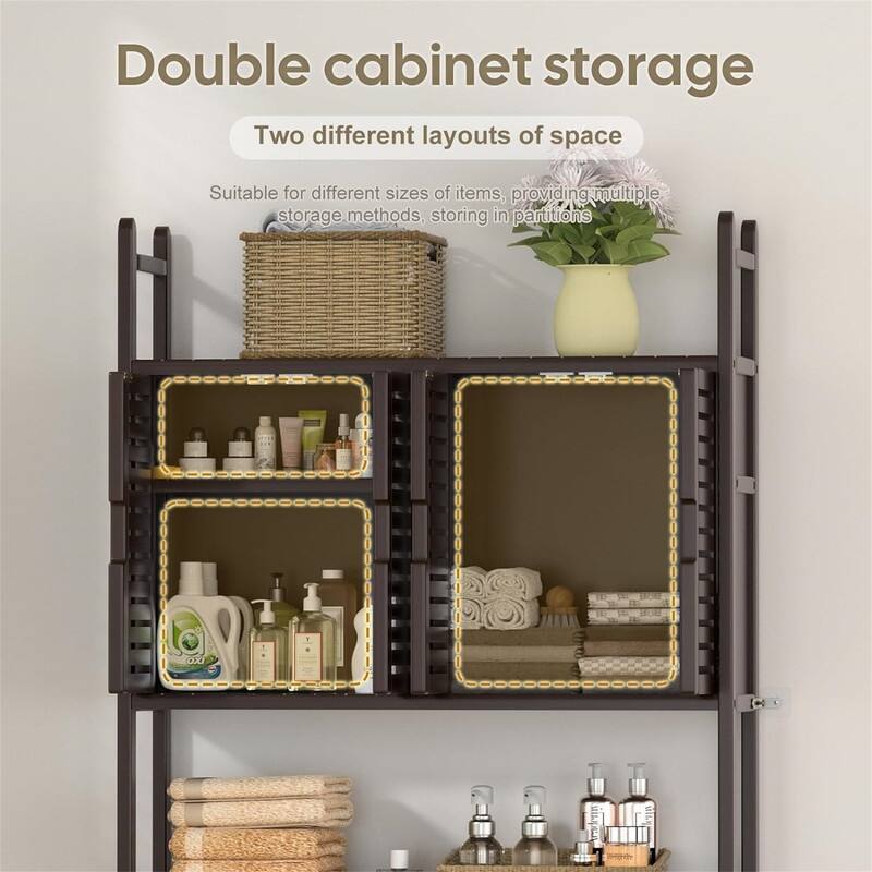 Over The Toilet Storage - 9.06"D x 31.1"W x 70.47"H