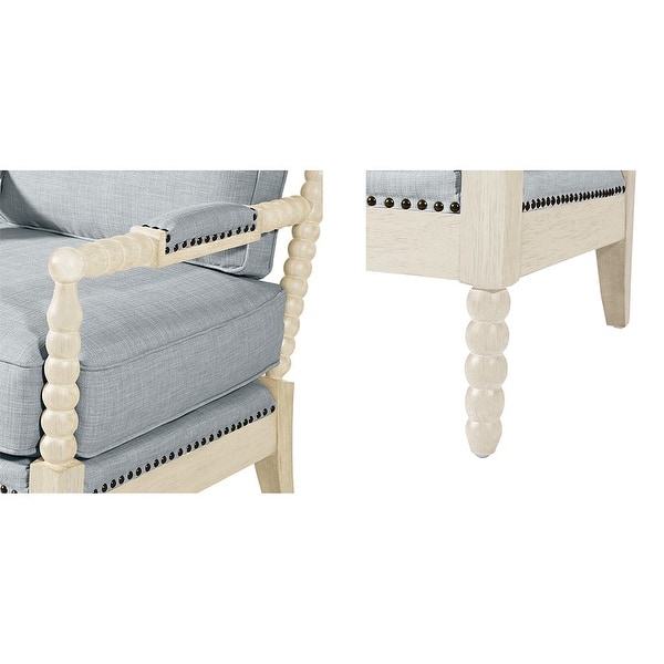 slide 2 of 8, Accent Arm Chair Ivory Grey