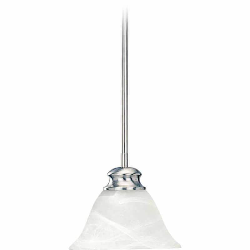 Volume Lighting Troy Single Light 8" Wide Mini Pendant - Brushed Nickel