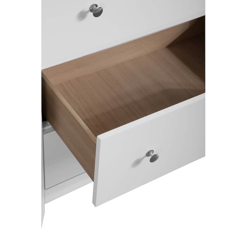 Wooden Bedroom Chest with 5-Drawers - 48" - White