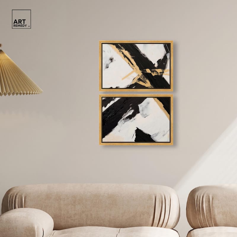 Weight of Black III Canvas Set of 2 by Art Remedy
