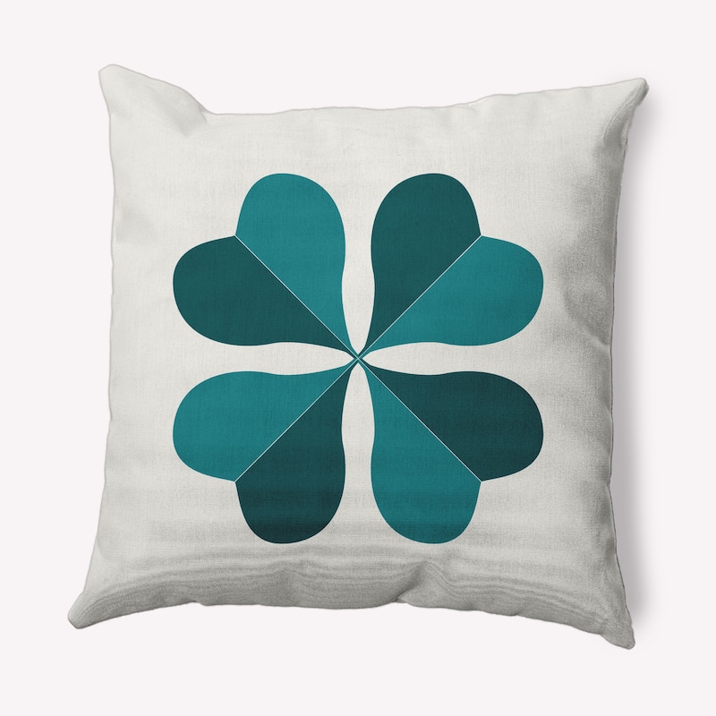 Lucky Clover St. Patrick's Day Indoor/Outdoor Throw Pillow