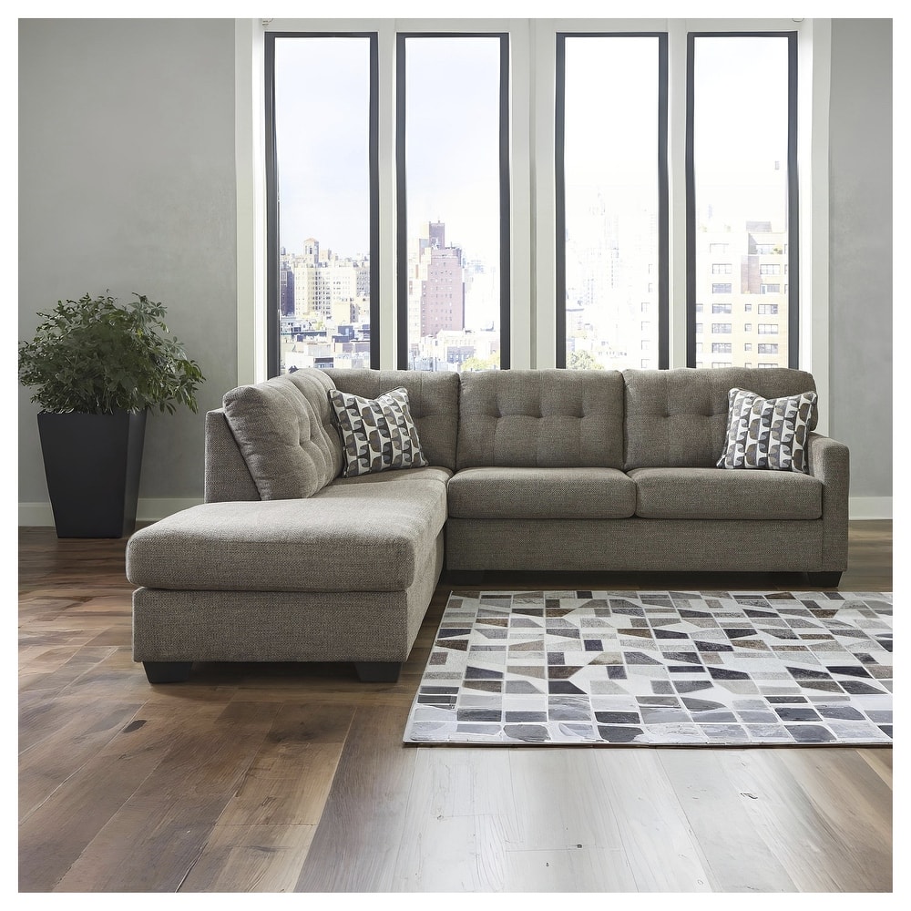 Signature Design by Ashley Mahoney 2-Piece Sleeper Sectional with Chaise - 105"W x 90"D x 37"H