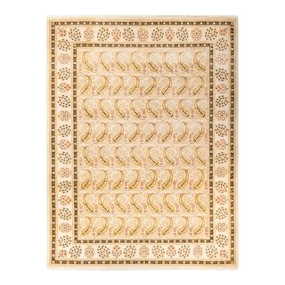 Overton Mogul, One-of-a-Kind Hand-Knotted Area Rug - Ivory, 9' 2" x 12' 1" - 9' 2" x 12' 1"
