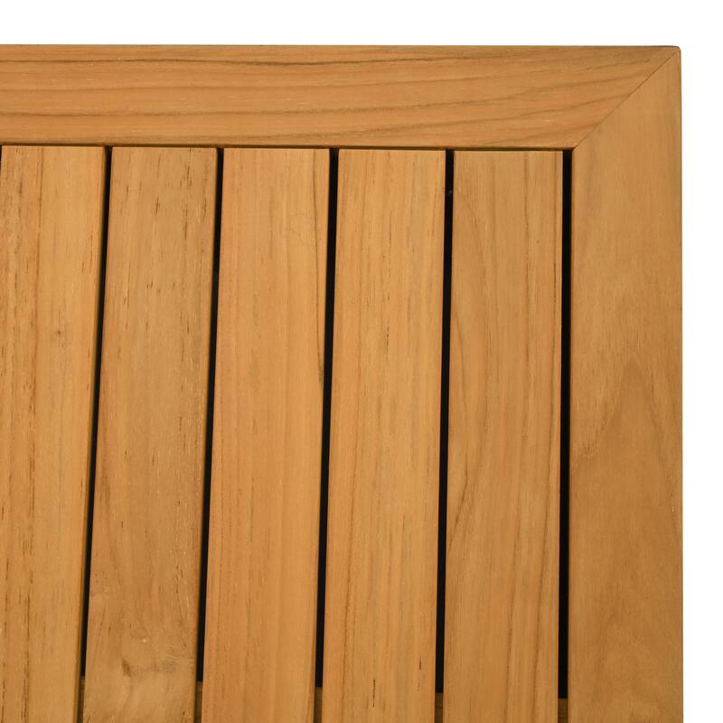 SAFAVIEH Couture Saint Lucia Reeded Teak Wood Coffee Table - 47"W x 26"D x 13"H