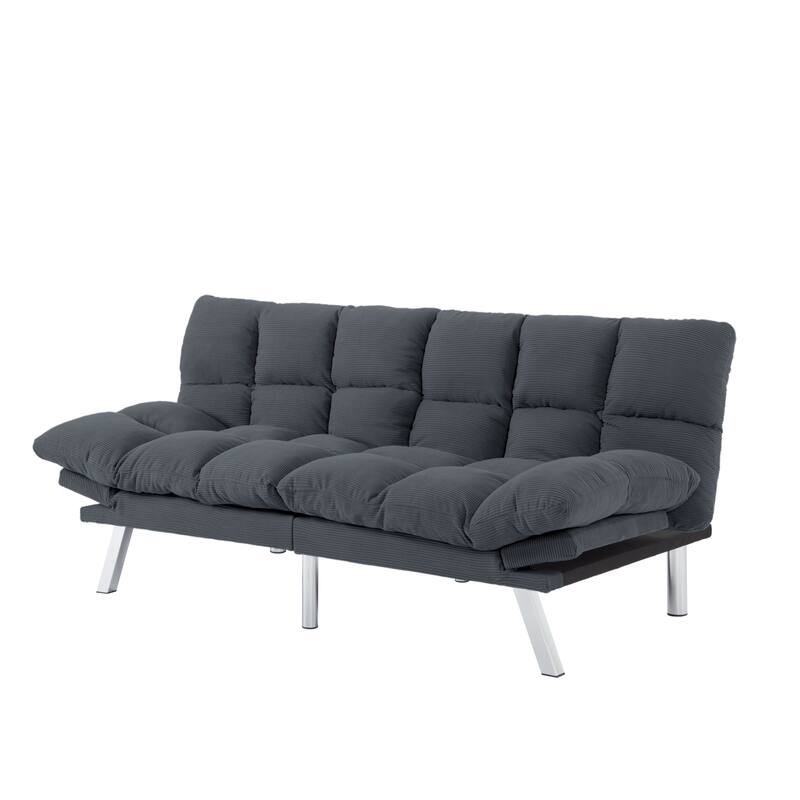 Multifunctional Sofa Bed,Foldable 2-Seater Sofa - Dark Gray