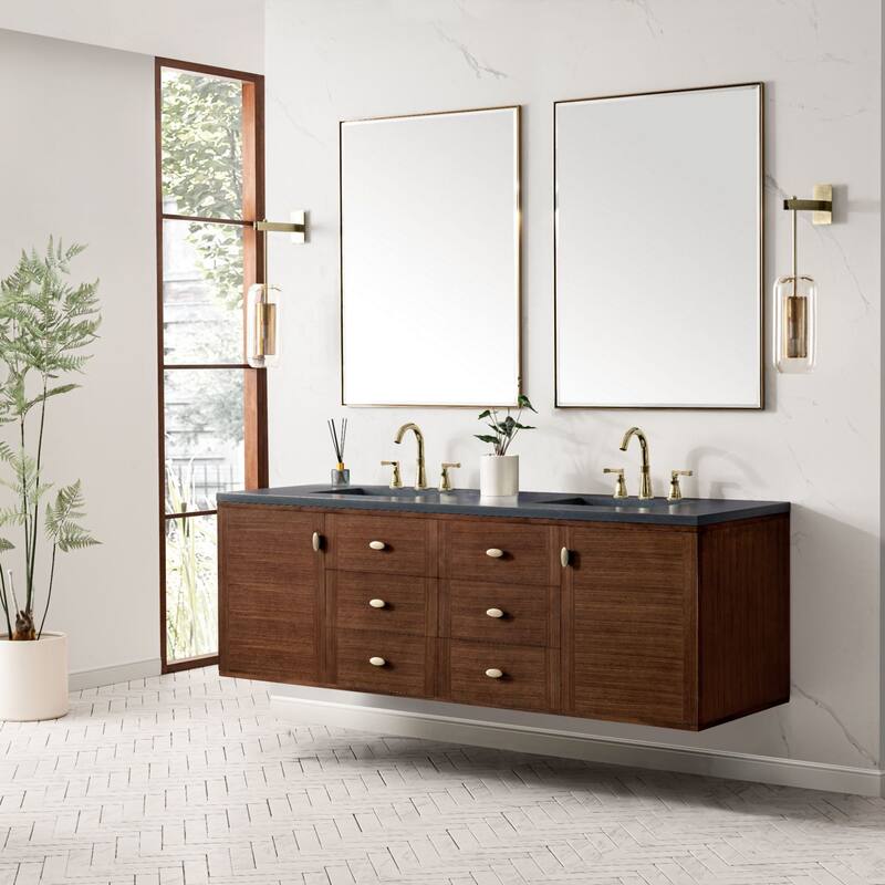 James Martin Vanities 670-V72-3CSP Amberly 72" Free Standing or Wall