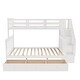 preview thumbnail 10 of 18, Functional & Stylish Stairway Bunk Bed - Twin Over Full with Drawer Storage, Solid Pine Construction, and Easy Assembly