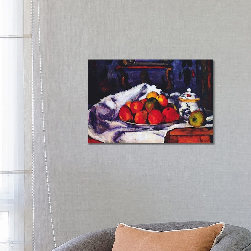 iCanvas "Still Life Bowl of Apples" by Paul Cezanne Canvas Print - 18x26x1.5