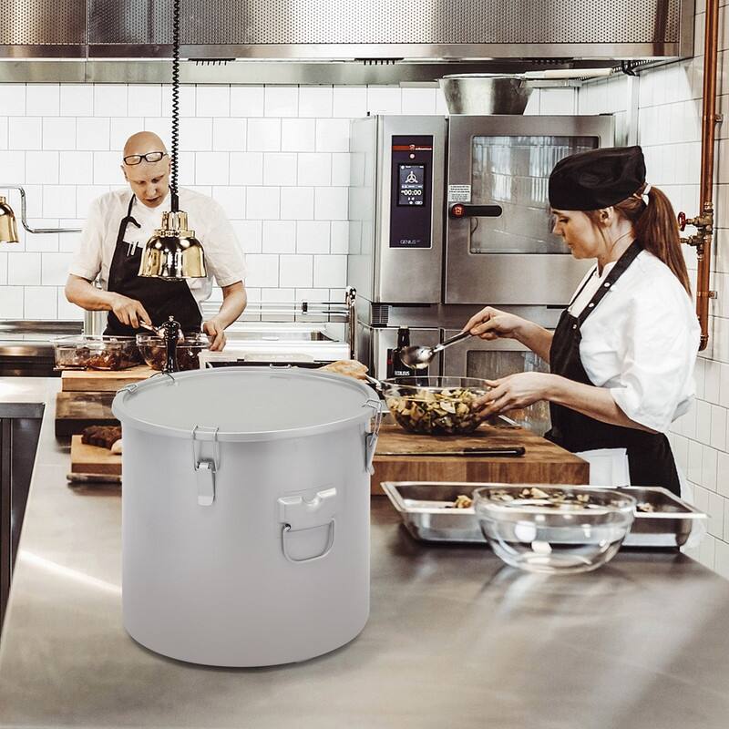 10 Gallon Fryer Oil Disposal Carbon Steel Fryer Grease Bucket With Caster Base - N/A