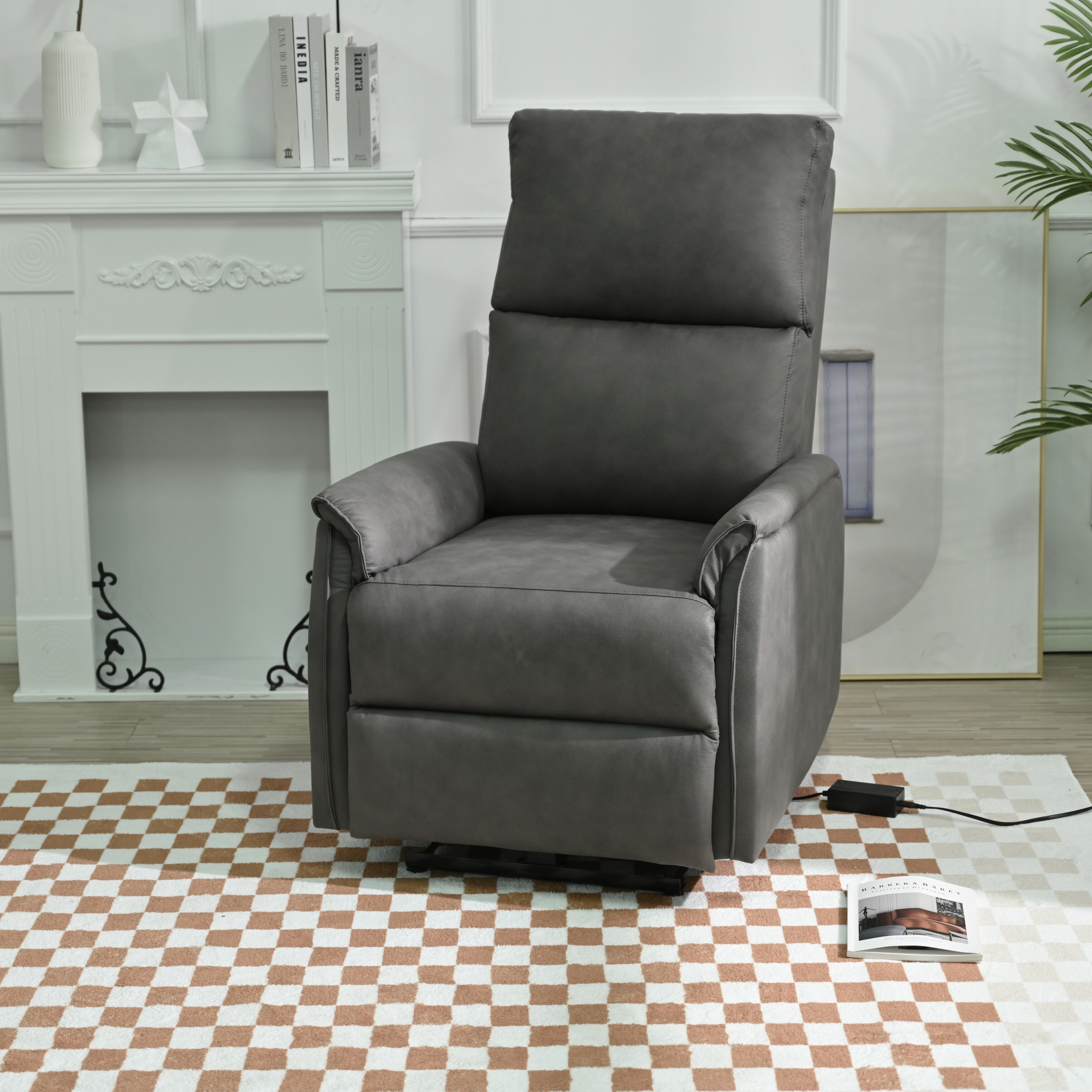 Electric Power Recliner Chair Fabric Reclining Chair for Bedroom