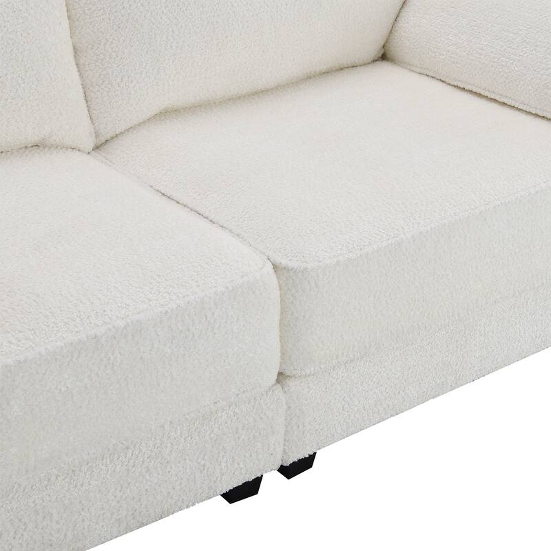 81" Convertible 4-Seat Modular Sofa with Ottoman