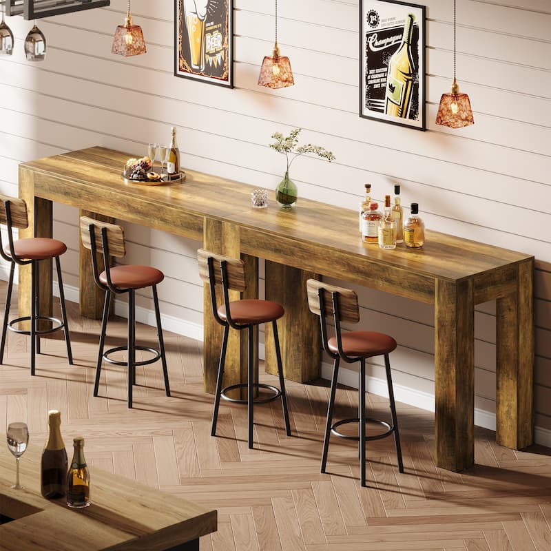 63" Rectangular Dining Table, Wooden Kitchen Table for Family Meals, Apartment & Small Spaces