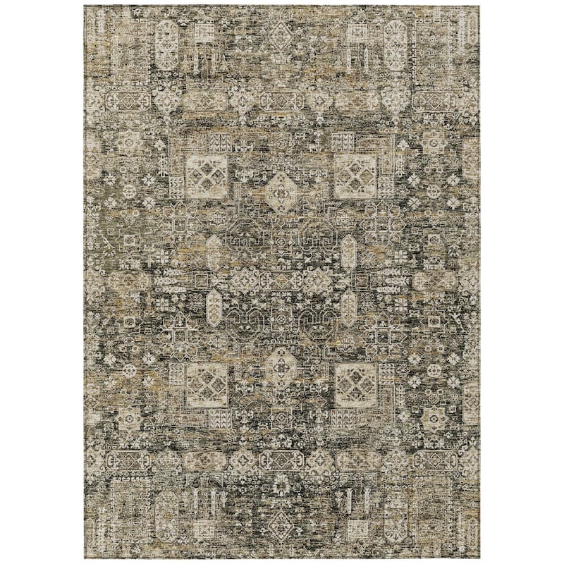 Machine Washable Indoor/ Outdoor Chantille Vintage Traditional Rug