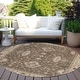 preview thumbnail 112 of 118, Machine Washable Indoor/ Outdoor Traditional Chantille Rug Brown - 8' x 8'