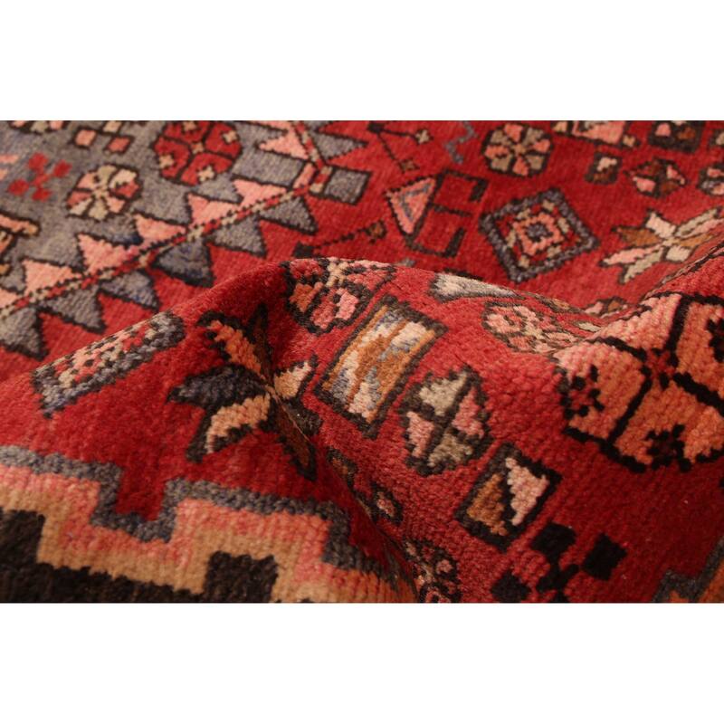 ECARPETGALLERY Hand-knotted Andelz Red Wool Rug - 4'2 x 8'10