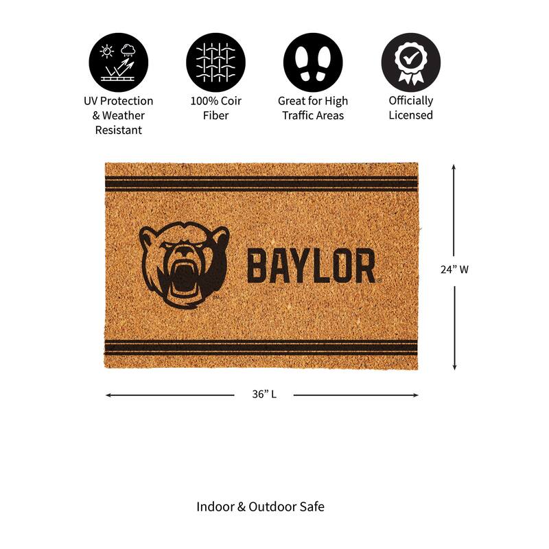 Baylor University Monochrome Indoor/Outdoor Coir Door Mat