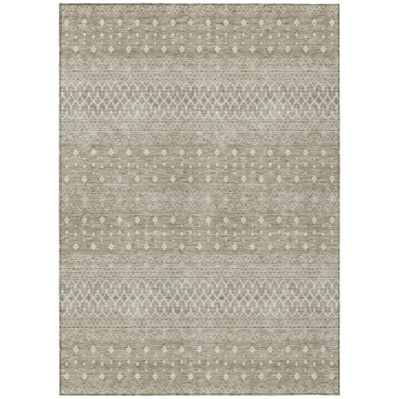 Machine Washable Indoor/ Outdoor Chantille Morrocan Boho Rug
