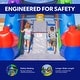 preview thumbnail 5 of 14, HeroKiddo Block Party 22 ft Dual Lane Backload Inflatable Water Slide w/Attached Pool, Commercial Grade Kids Backyard Water Park